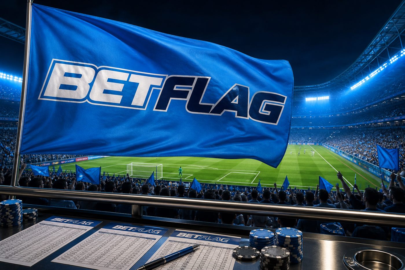 Betflag sports betting stadium and flag